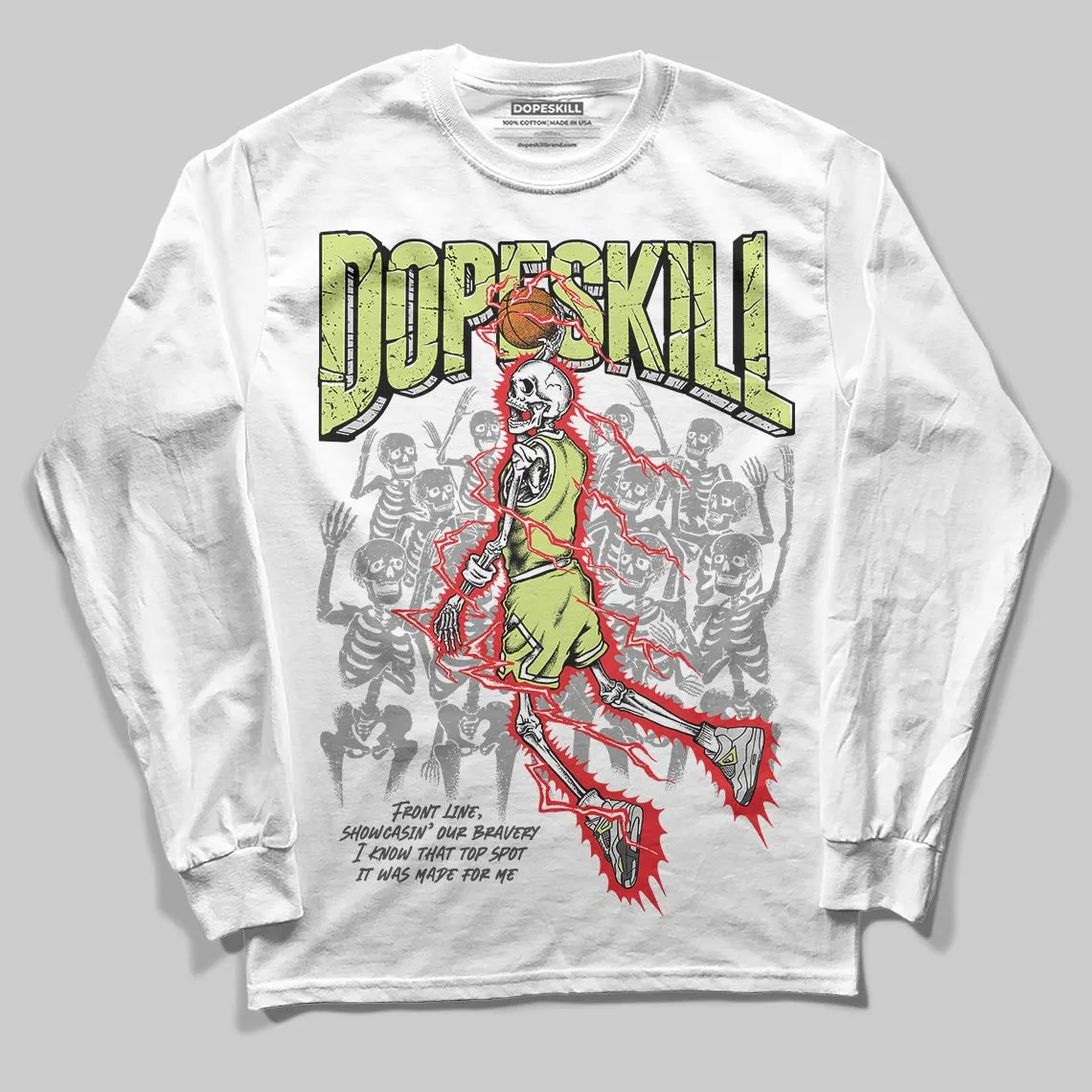 Light Lemon Twist 4s DopeSkill Long Sleeve T-Shirt Thunder Dunk Graphic sold by DopeSkill product image thumbnail 2