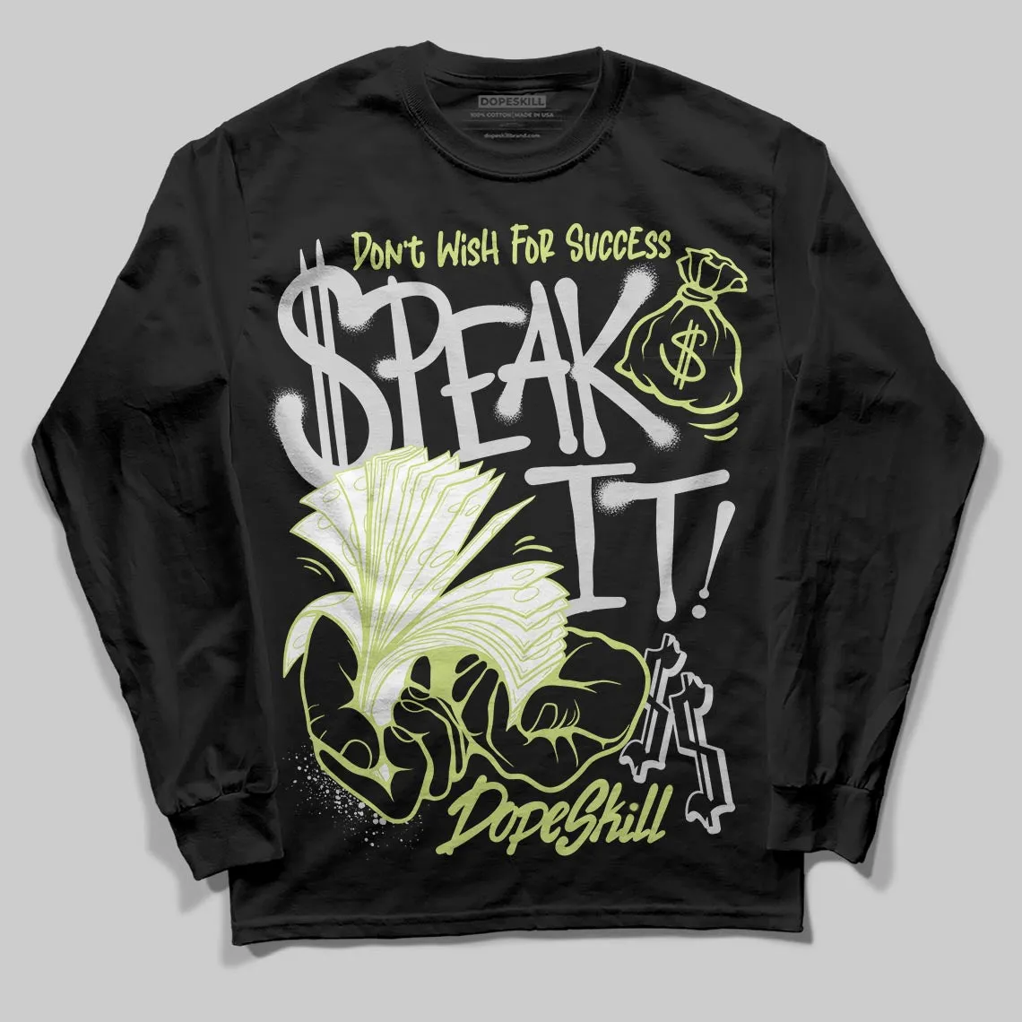 Light Lemon Twist 4s DopeSkill Long Sleeve T-Shirt Speak It Graphic sold by DopeSkill