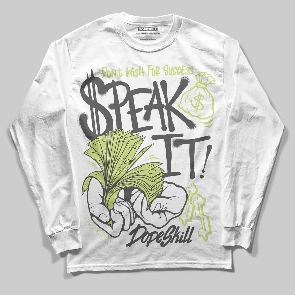 Light Lemon Twist 4s DopeSkill Long Sleeve T-Shirt Speak It Graphic sold by DopeSkill product image thumbnail 2
