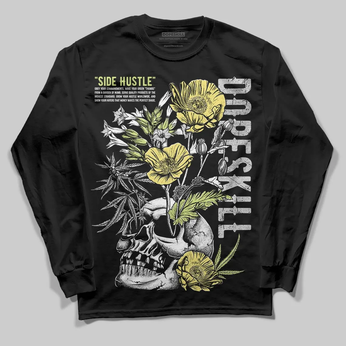 Light Lemon Twist 4s DopeSkill Long Sleeve T-Shirt Side Hustle Graphic sold by DopeSkill