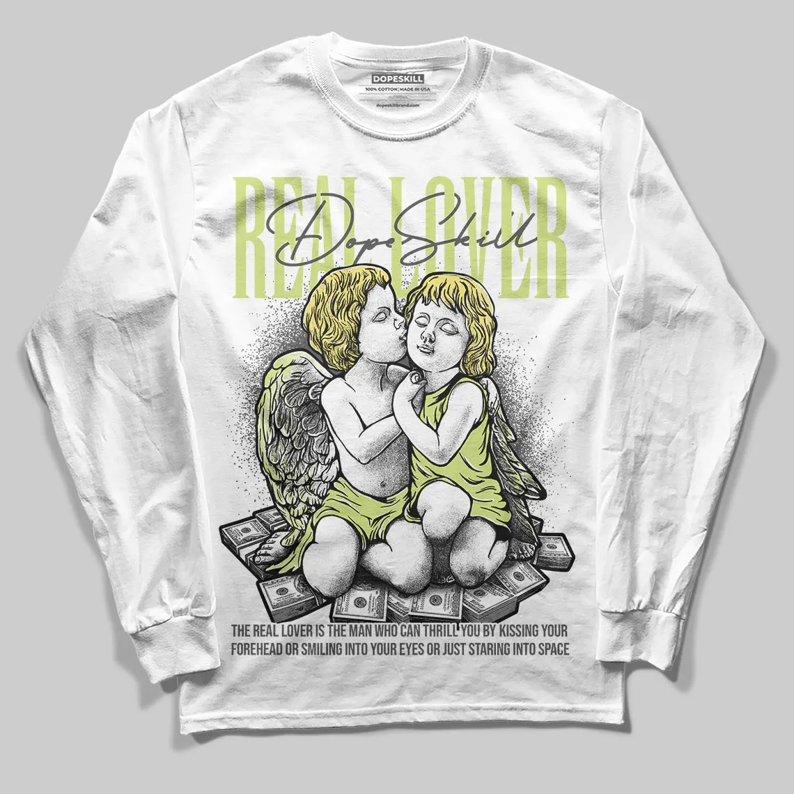 Light Lemon Twist 4s DopeSkill Long Sleeve T-Shirt Real Lover Graphic sold by DopeSkill product image thumbnail 2