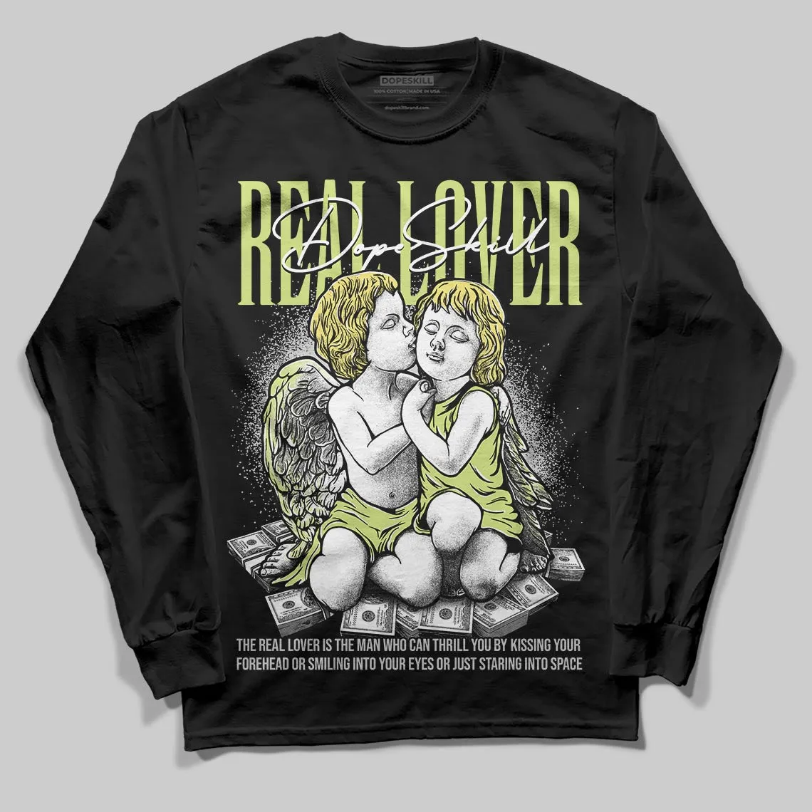 Light Lemon Twist 4s DopeSkill Long Sleeve T-Shirt Real Lover Graphic sold by DopeSkill