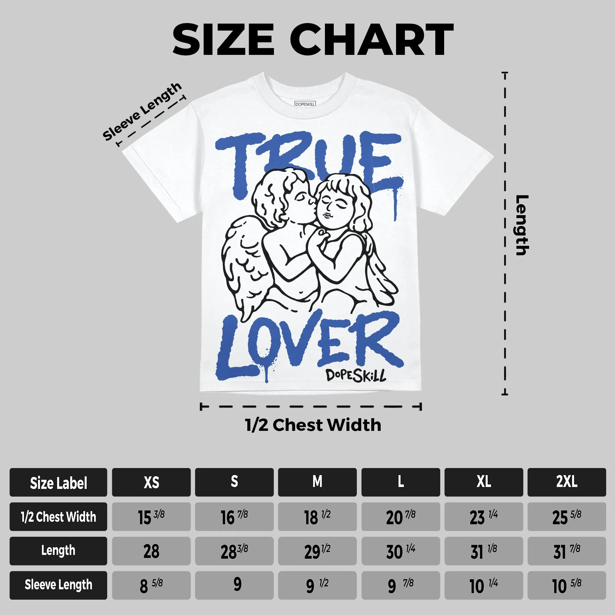 Royal Blue Collection DopeSkill Oversize Print T-Shirt True Lover Graphic sold by DopeSkill product image thumbnail 2