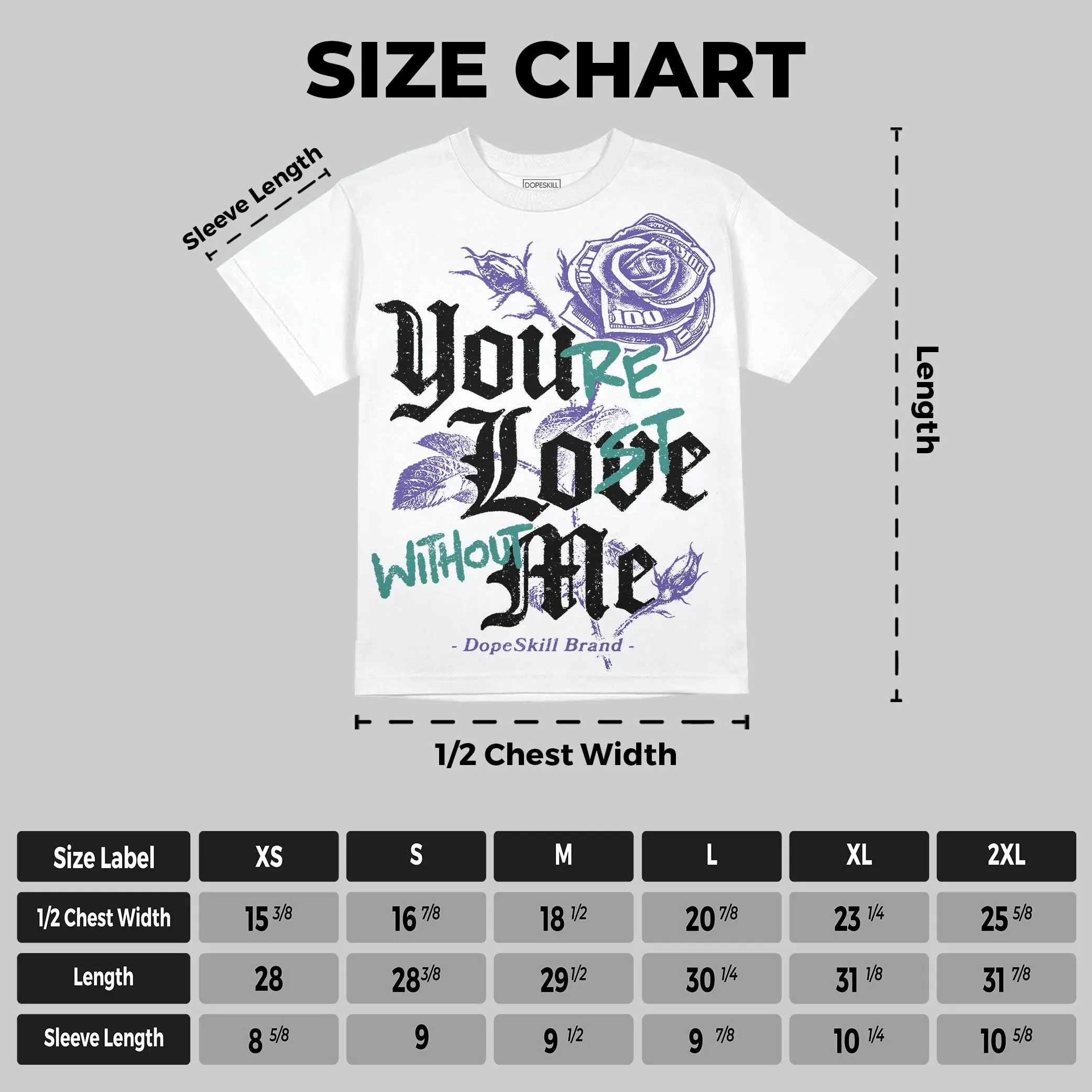 Grape 5s DopeSkill Oversize Print T-Shirt You’re Lost Without Me Graphic sold by DopeSkill product image thumbnail 2