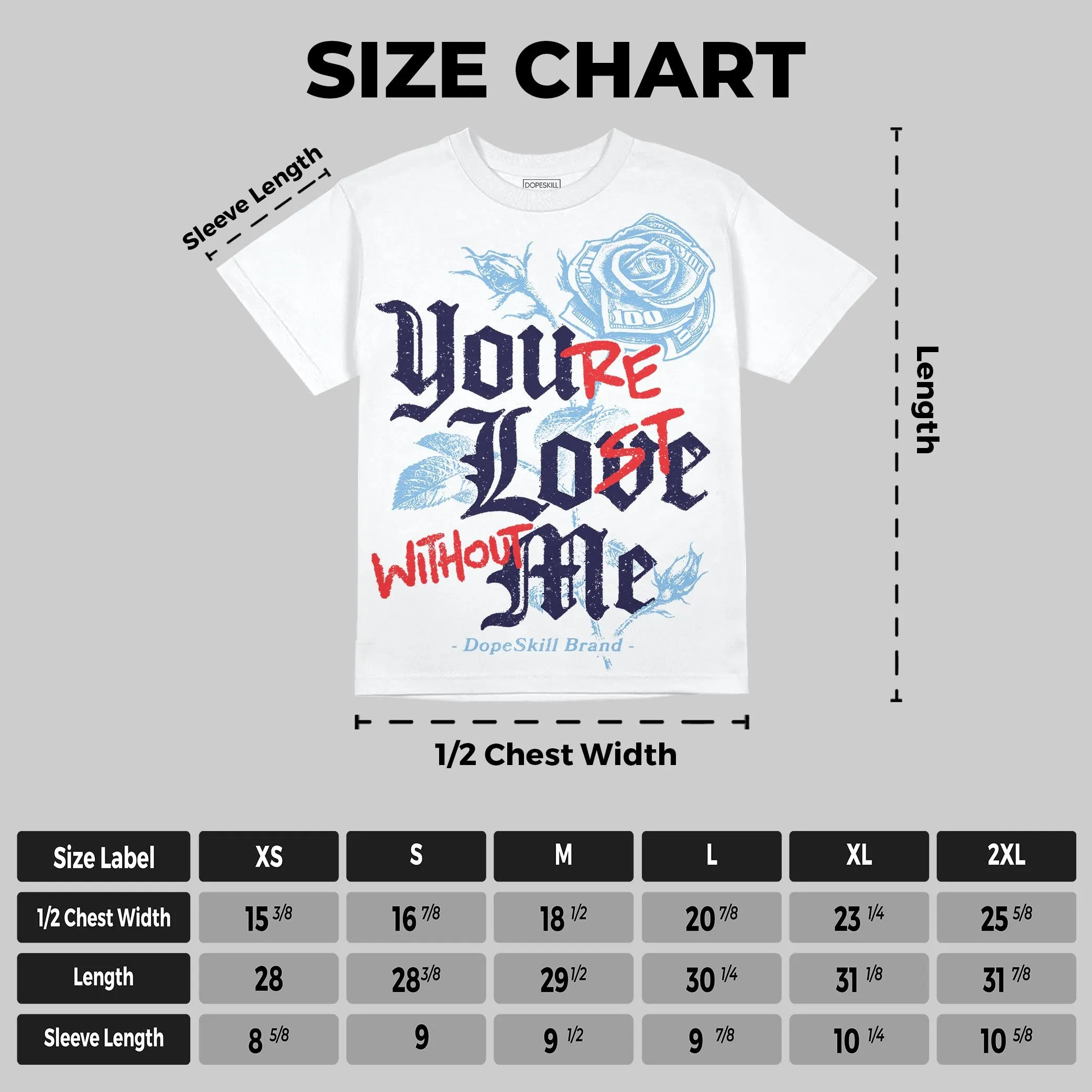 University Blue Collection DopeSkill Oversize Print T-Shirt You’re Lost Without Me Graphic sold by DopeSkill product image thumbnail 2