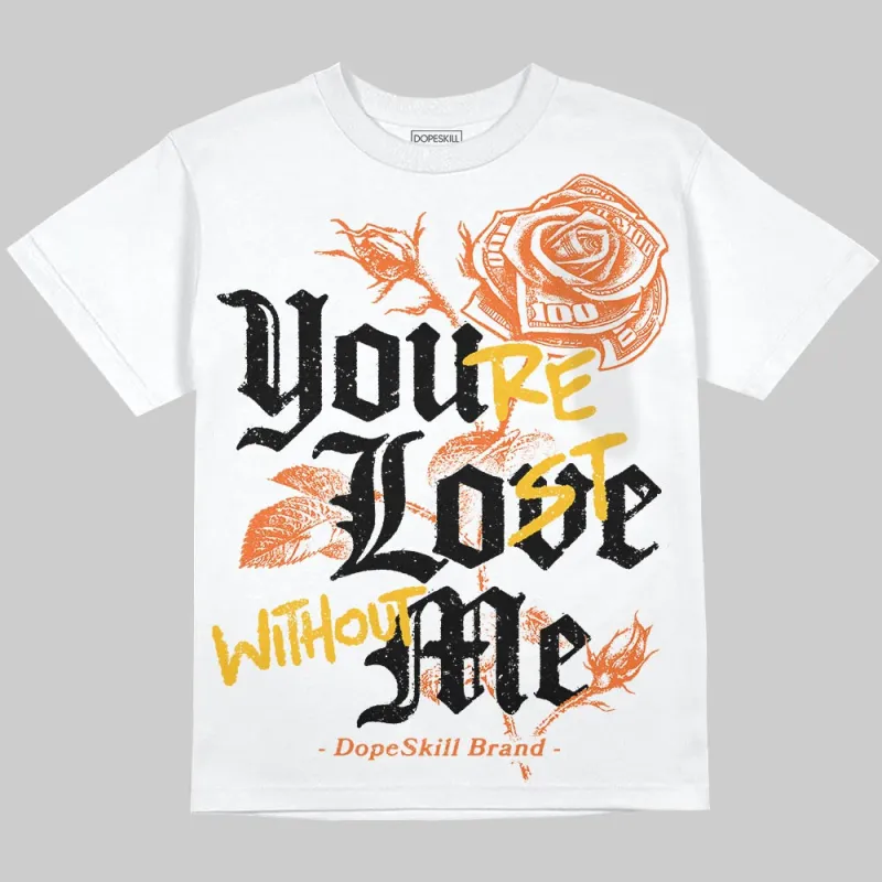 Orange Black White DopeSkill Oversize Print T-Shirt You’re Lost Without Me Graphic sold by DopeSkill