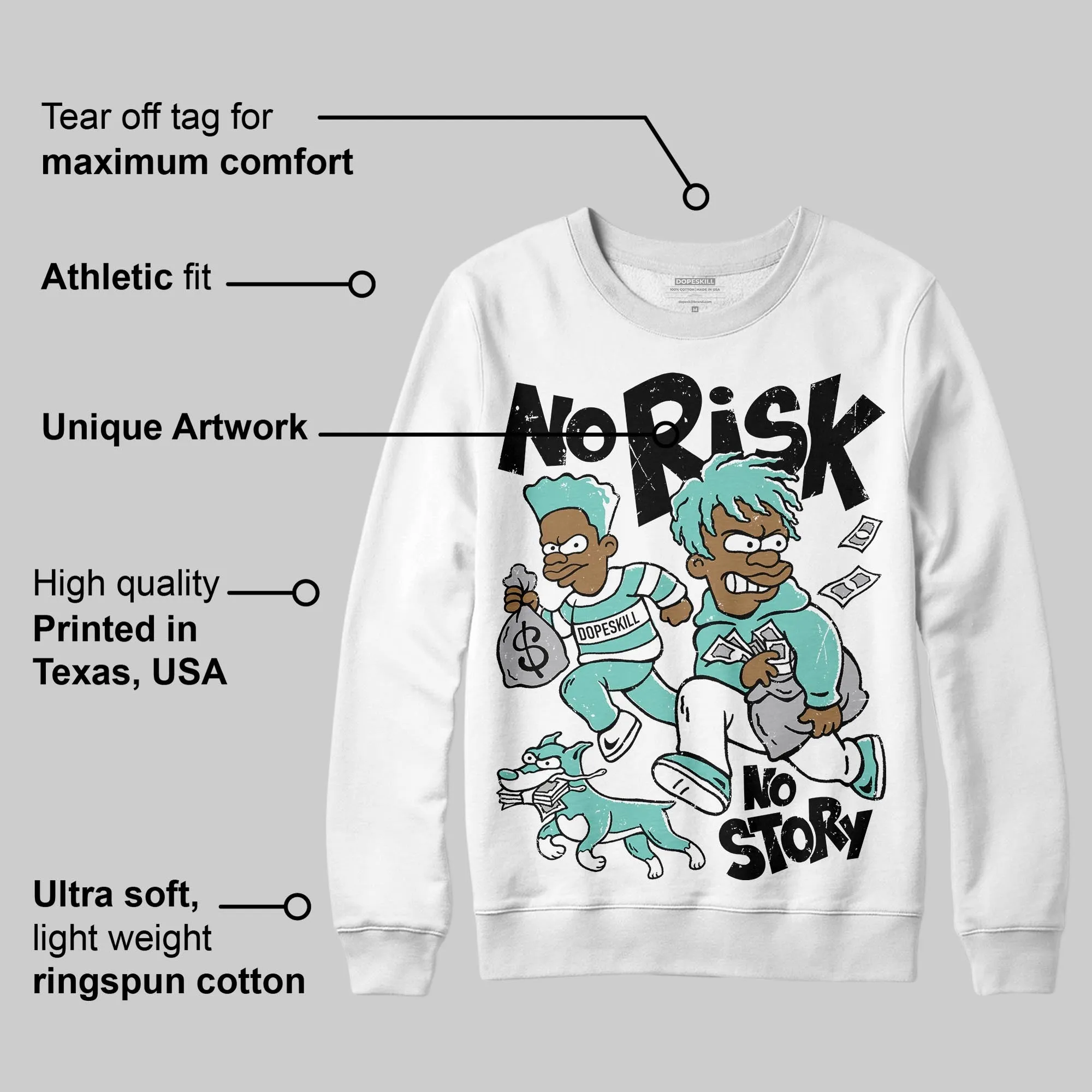 Igloo 11s DopeSkill Sweatshirt No Risk No Story Graphic sold by DopeSkill product image thumbnail 3