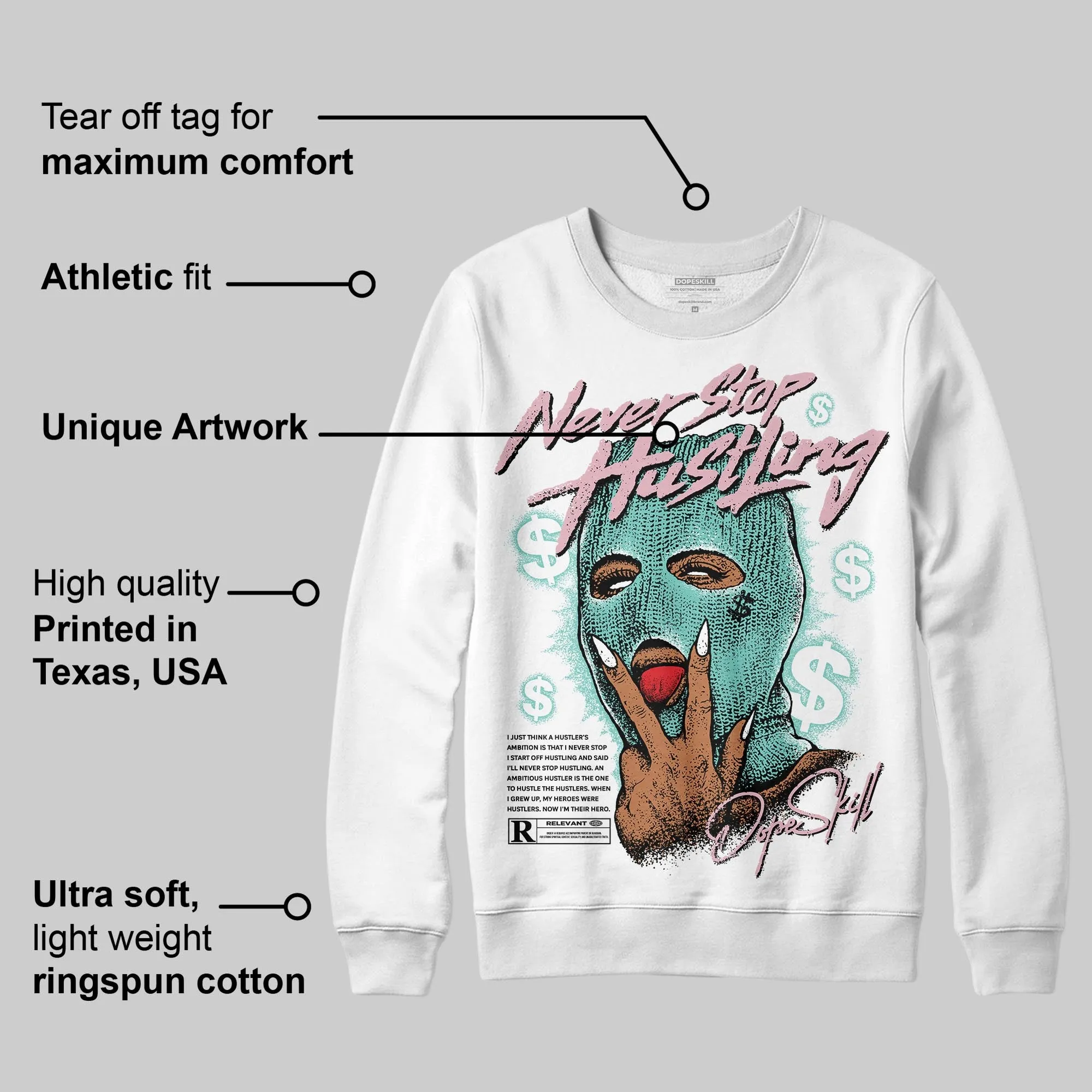 Igloo 11s DopeSkill Sweatshirt Never Stop Hustling Graphic sold by DopeSkill product image thumbnail 3