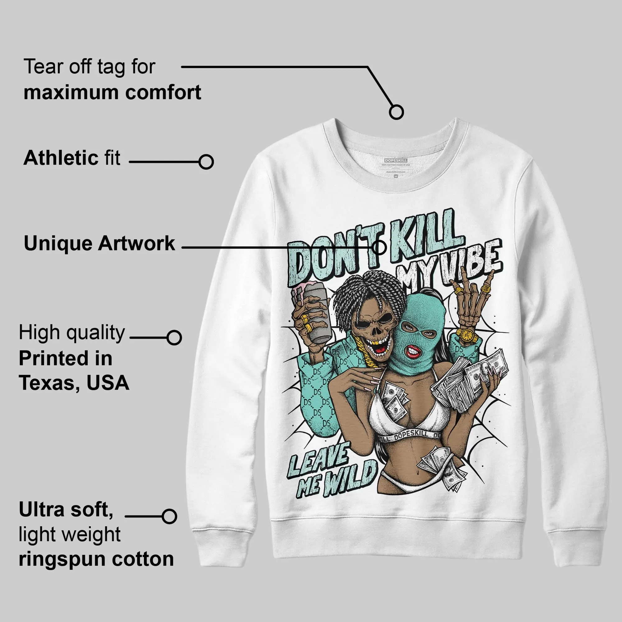 Igloo 11s DopeSkill Sweatshirt Don't Kill My Vibe Graphic sold by DopeSkill product image thumbnail 3