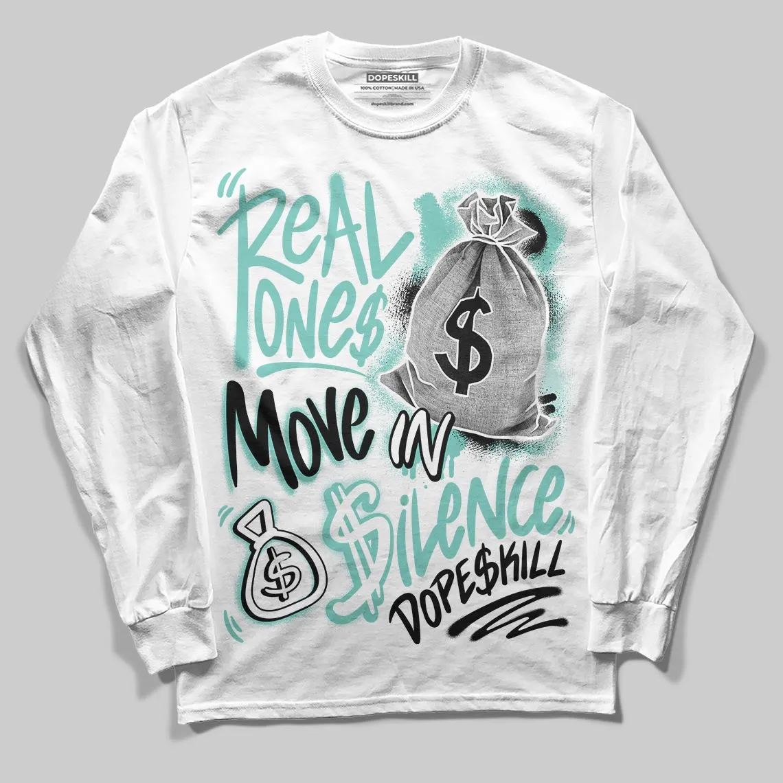 Igloo 11s DopeSkill Long Sleeve T-Shirt Real Ones Move In Silence Graphic sold by DopeSkill