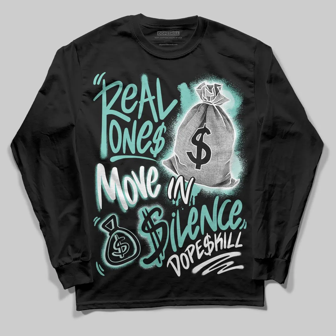 Igloo 11s DopeSkill Long Sleeve T-Shirt Real Ones Move In Silence Graphic sold by DopeSkill product image thumbnail 2