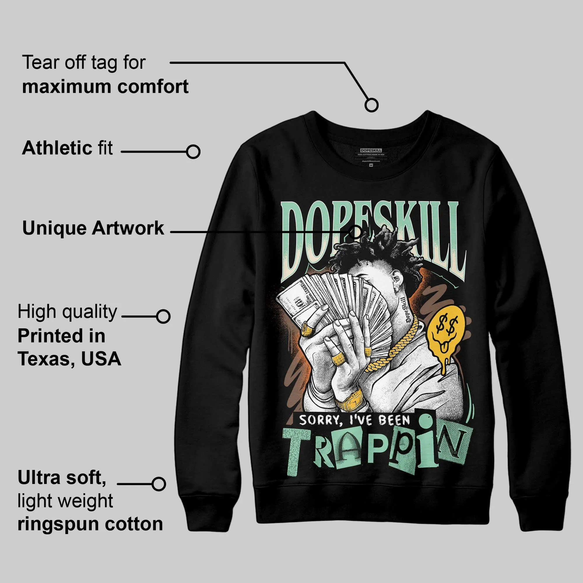 SB Dunk “Rodeo” DopeSkill Sweatshirt Sorry I've Been Trappin Graphic sold by DopeSkill product image thumbnail 3
