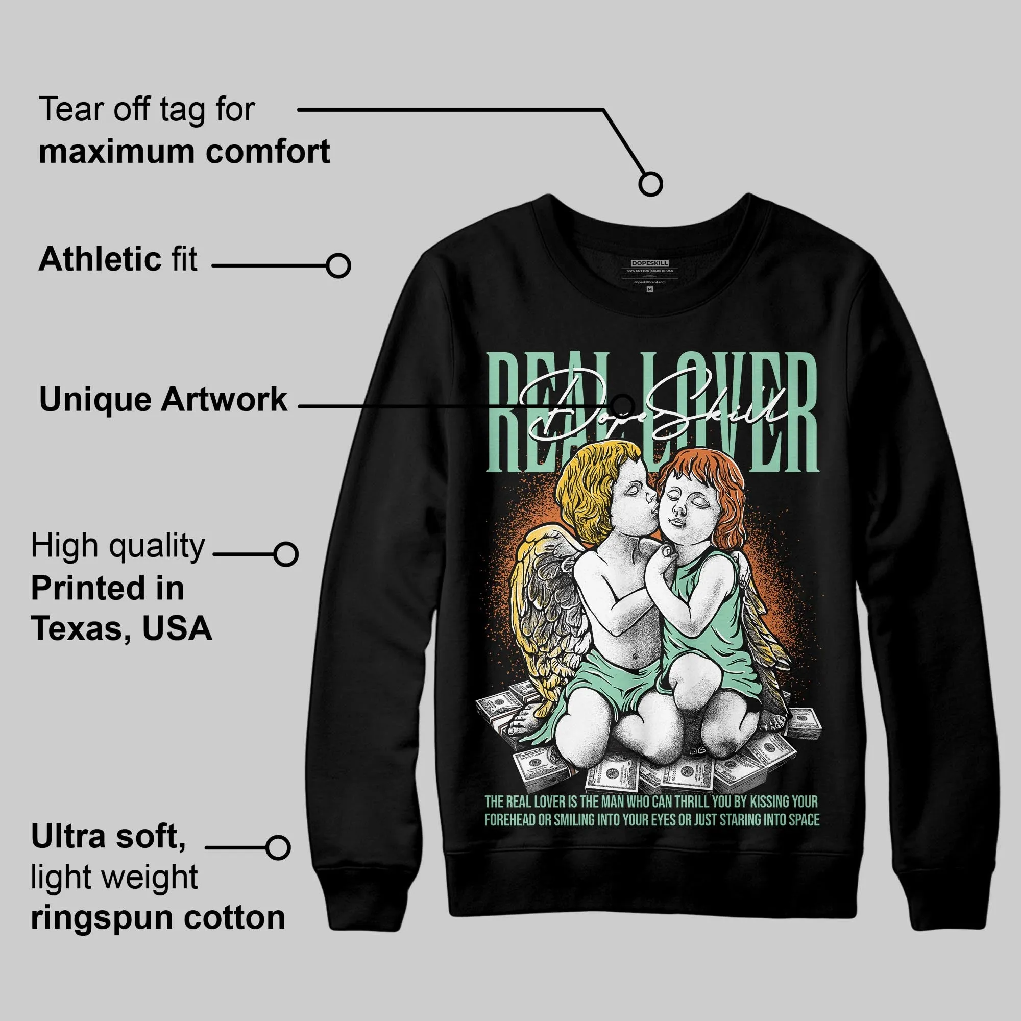 SB Dunk “Rodeo” DopeSkill Sweatshirt Real Lover Graphic sold by DopeSkill product image thumbnail 3