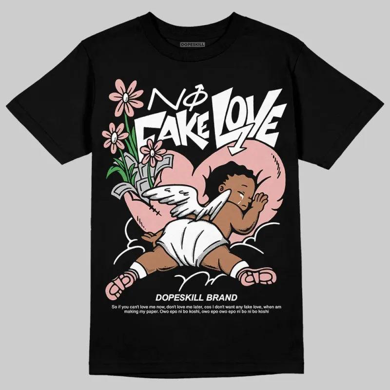 Rust Pink 1s 2025 DopeSkill T-Shirt No Fake Love Graphic sold by DopeSkill
