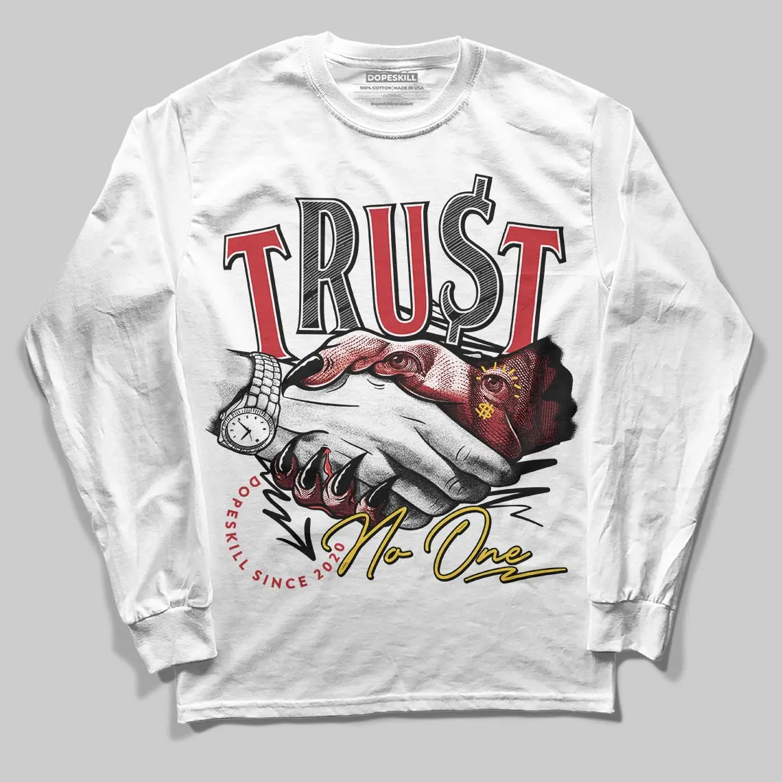 Ferrari 14s DopeSkill Long Sleeve T-Shirt Trust No One Graphic sold by DopeSkill