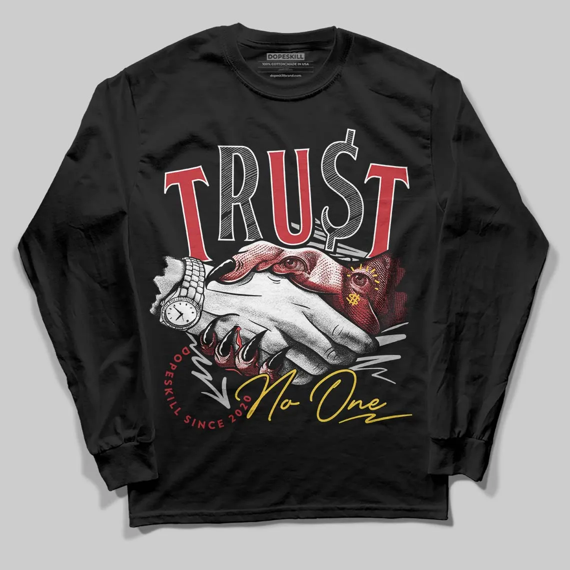 Ferrari 14s DopeSkill Long Sleeve T-Shirt Trust No One Graphic sold by DopeSkill product image thumbnail 2