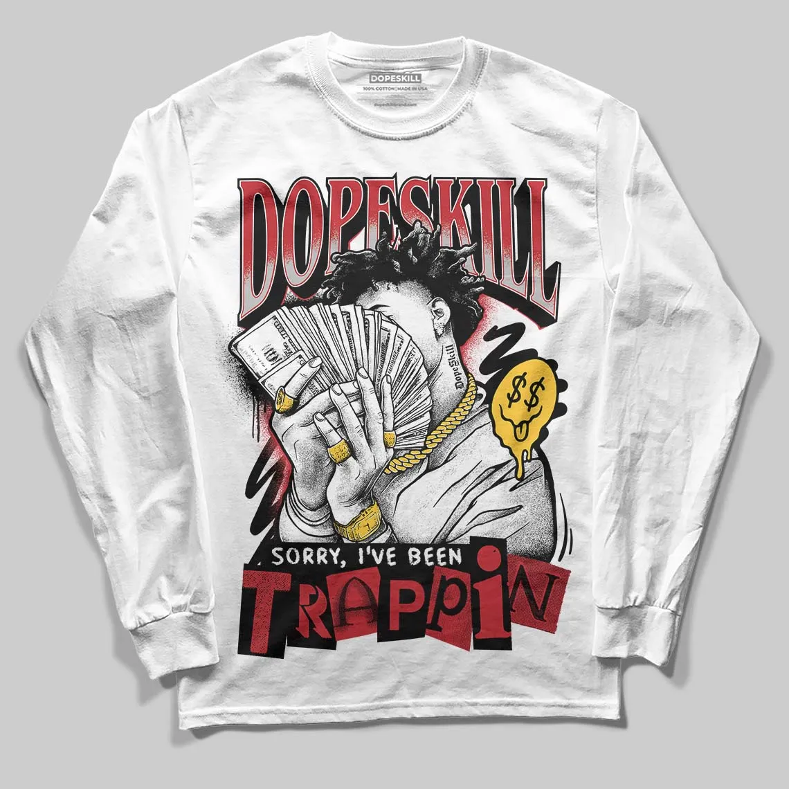 Ferrari 14s DopeSkill Long Sleeve T-Shirt Sorry I've Been Trappin Graphic sold by DopeSkill