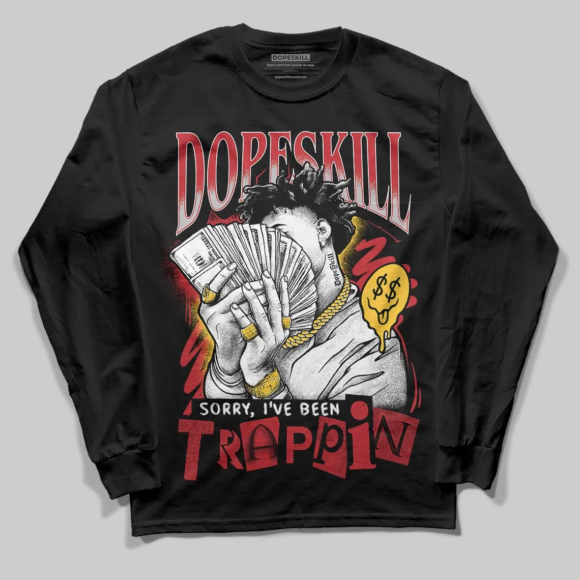 Ferrari 14s DopeSkill Long Sleeve T-Shirt Sorry I've Been Trappin Graphic sold by DopeSkill product image thumbnail 2
