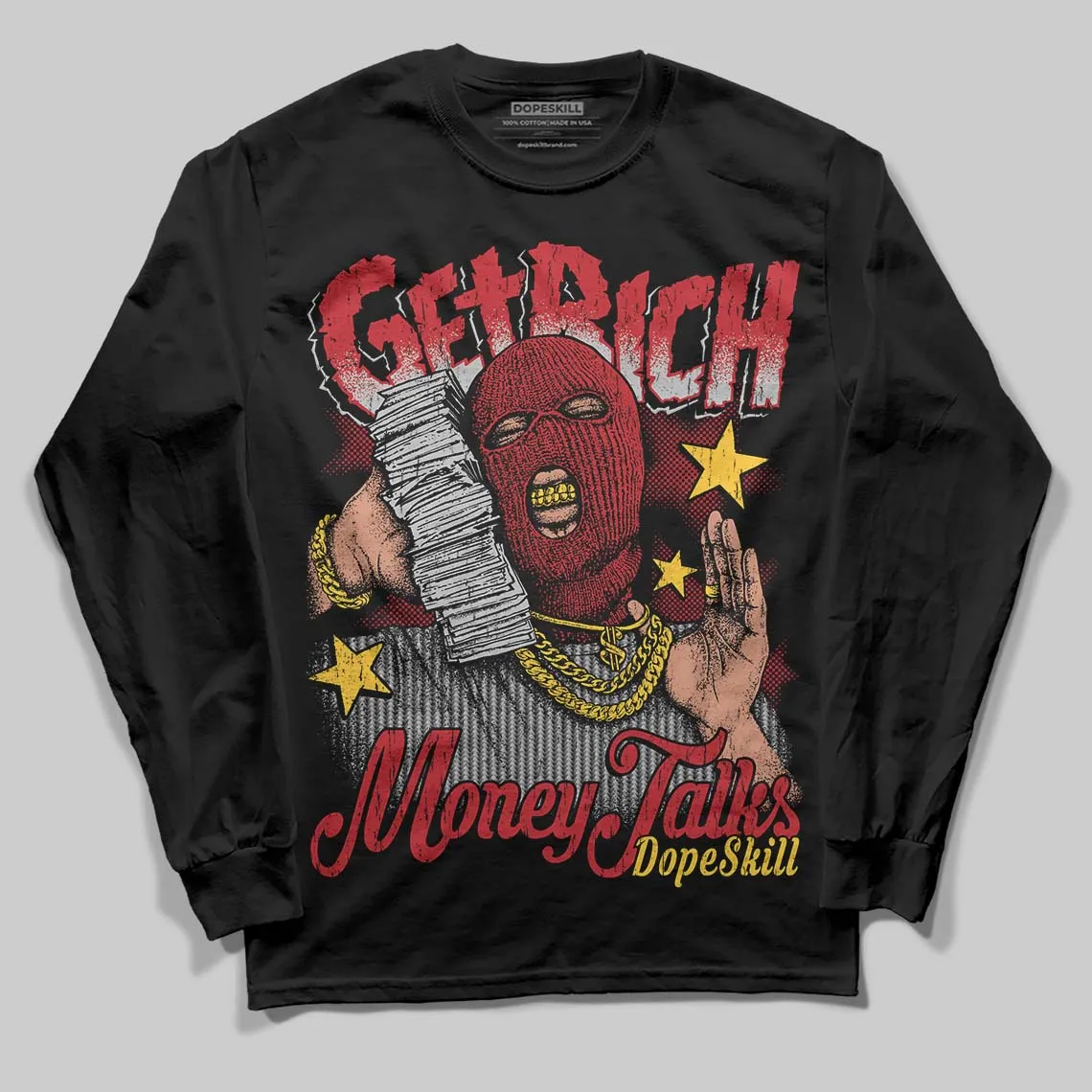 Ferrari 14s DopeSkill Long Sleeve T-Shirt Get Rich Graphic sold by DopeSkill product image thumbnail 2