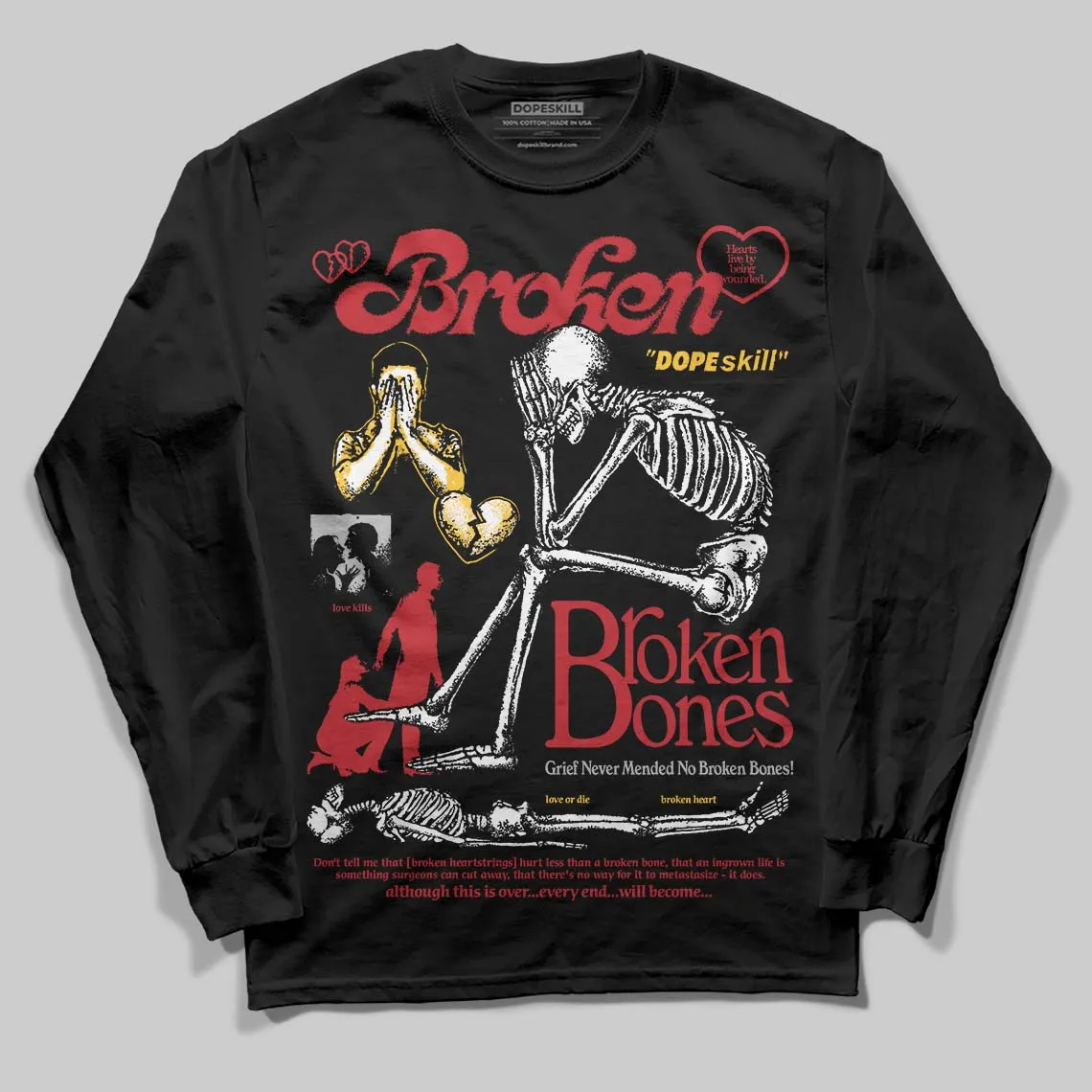 Ferrari 14s DopeSkill Long Sleeve T-Shirt Broken Bones Graphic sold by DopeSkill product image thumbnail 2