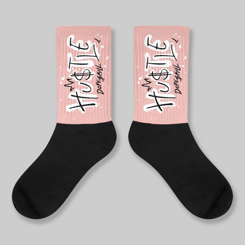 Rust Pink 1s 2025 DopeSkill Sublimated Sock Hustle Graphic sold by DopeSkill