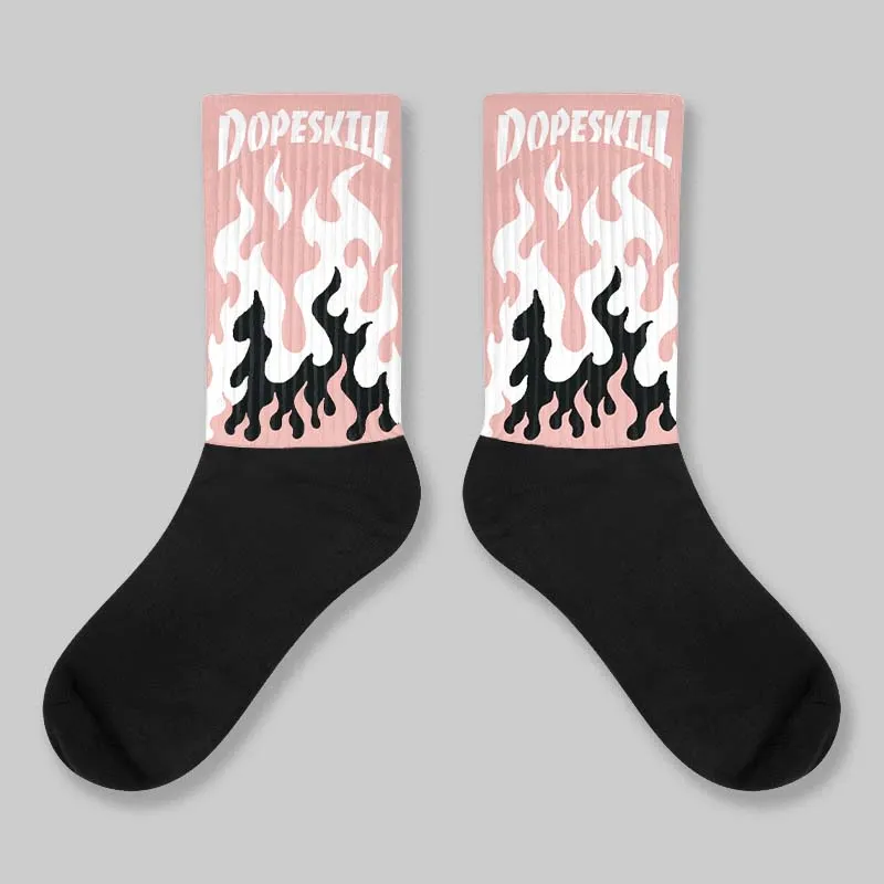 Rust Pink 1s 2025 DopeSkill Sublimated Sock FIRE Graphic sold by DopeSkill