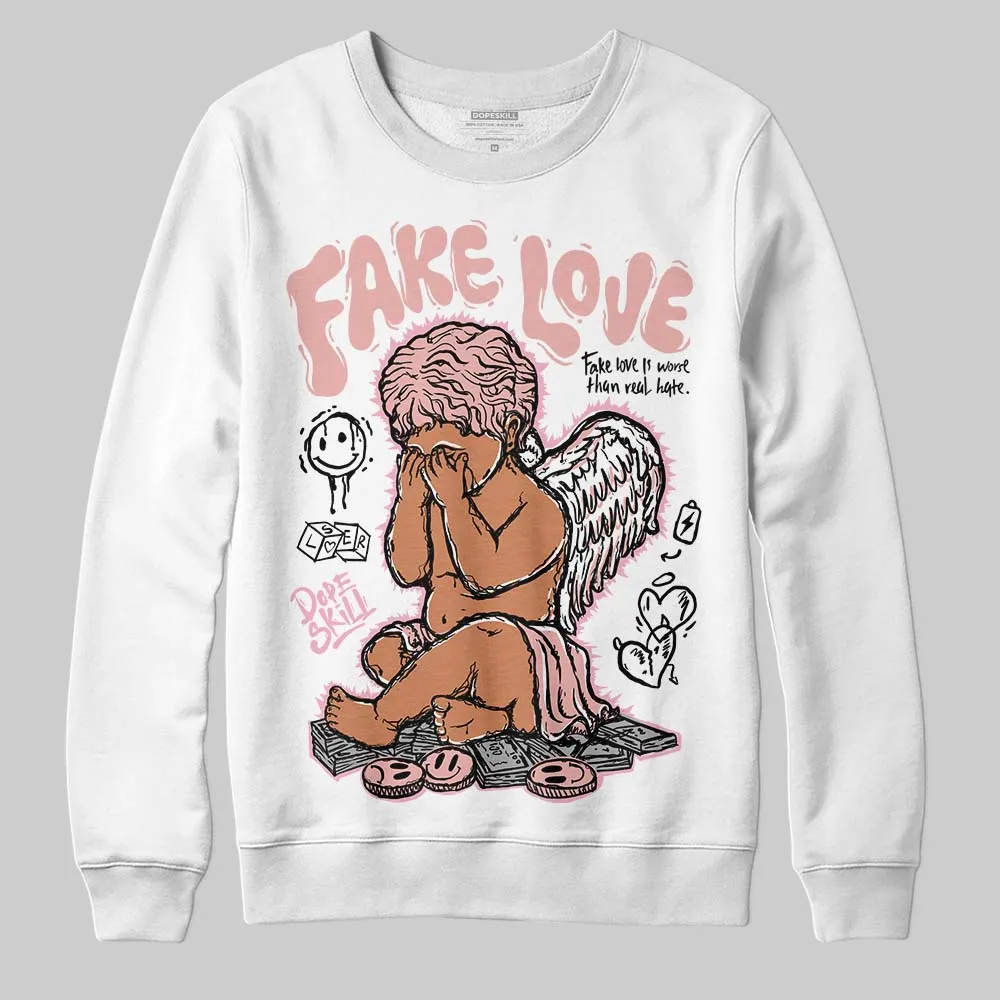Rust Pink 1s 2025 DopeSkill Sweatshirt False Love Graphic sold by DopeSkill product image thumbnail 2