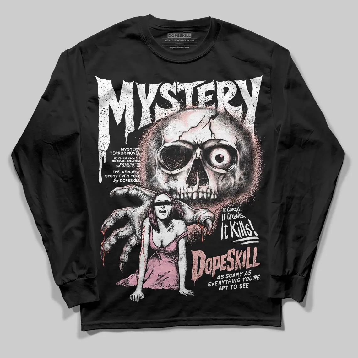 Rust Pink 1s 2025 DopeSkill Sweatshirt Mystery Ghostly Grasp Graphic sold by DopeSkill