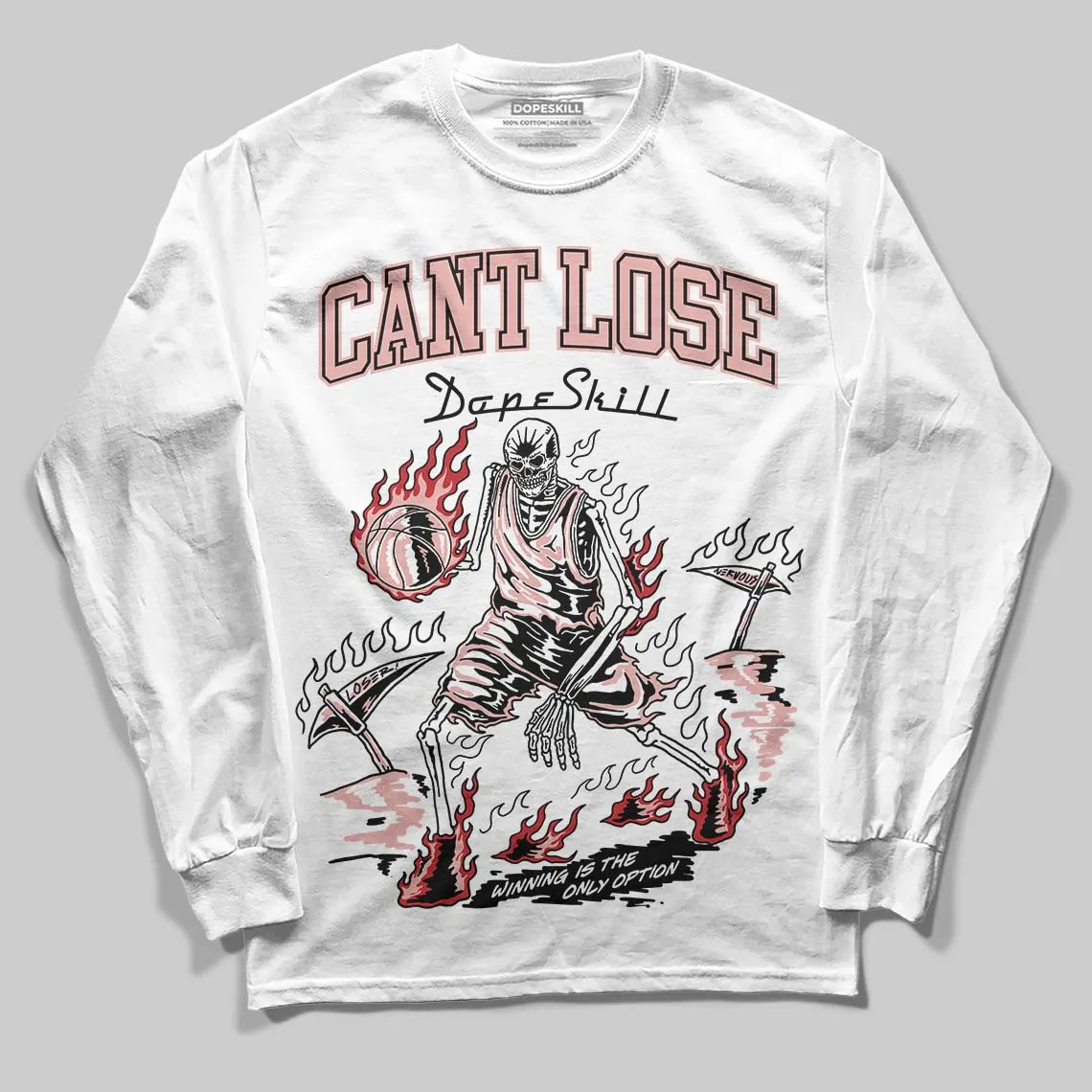 Rust Pink 1s 2025 DopeSkill Long Sleeve T-Shirt Cant Lose Graphic sold by DopeSkill product image thumbnail 2
