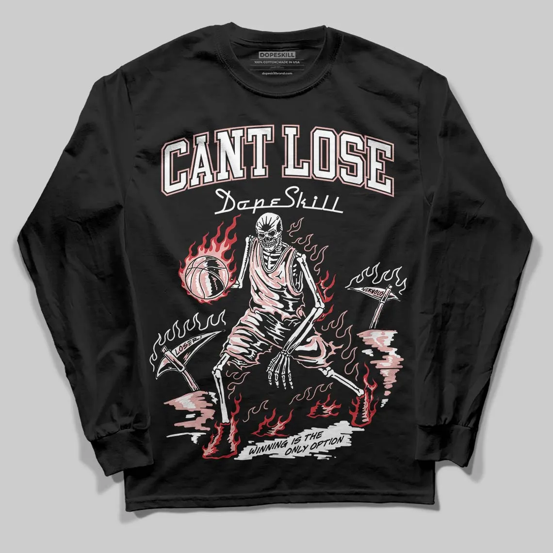 Rust Pink 1s 2025 DopeSkill Long Sleeve T-Shirt Cant Lose Graphic sold by DopeSkill