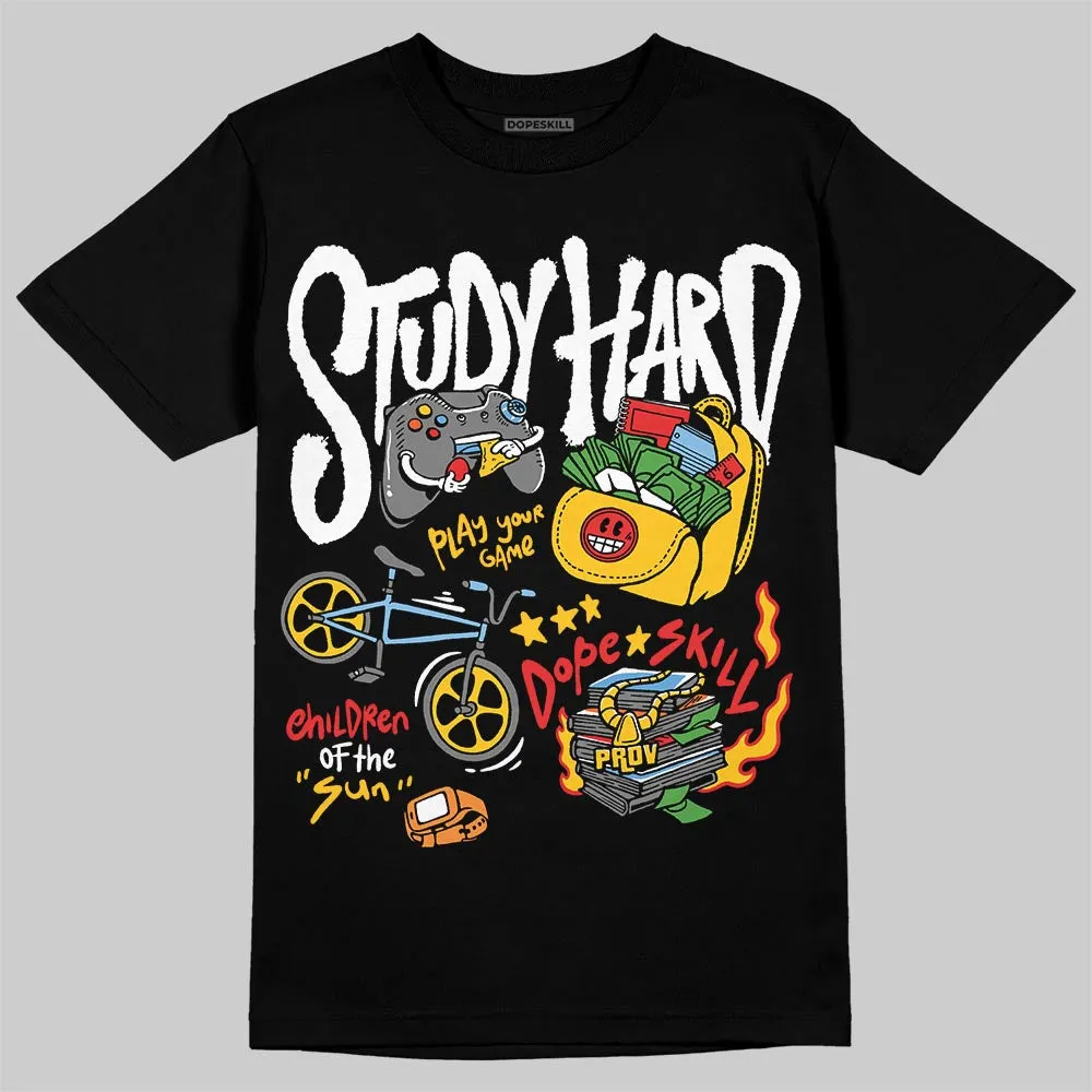 Yellow Collection DopeSkill T-Shirt Study Hard Graphic sold by DopeSkill