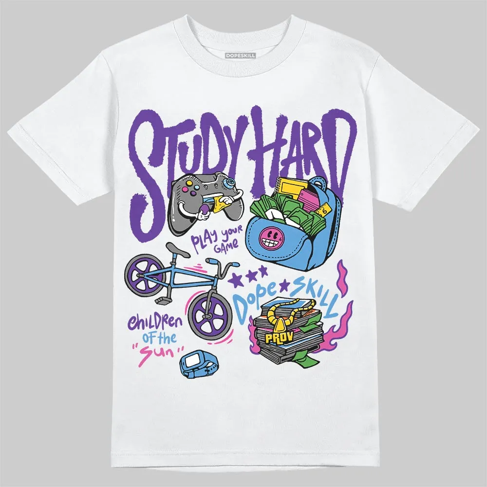 PURPLE Collection DopeSkill T-Shirt Study Hard Graphic sold by DopeSkill product image thumbnail 2