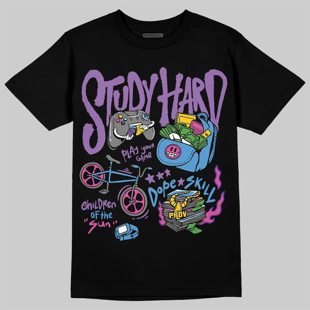 PURPLE Collection DopeSkill T-Shirt Study Hard Graphic sold by DopeSkill