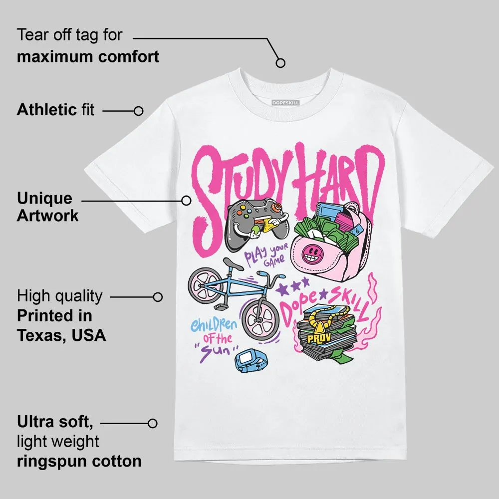 Pink Collection DopeSkill T-Shirt Study Hard Graphic sold by DopeSkill product image thumbnail 4