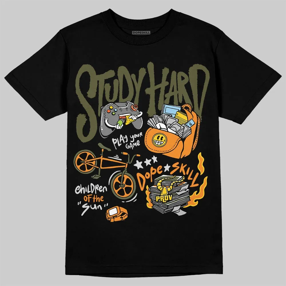 Olive Collection DopeSkill T-Shirt Study Hard Graphic sold by DopeSkill product image thumbnail 2