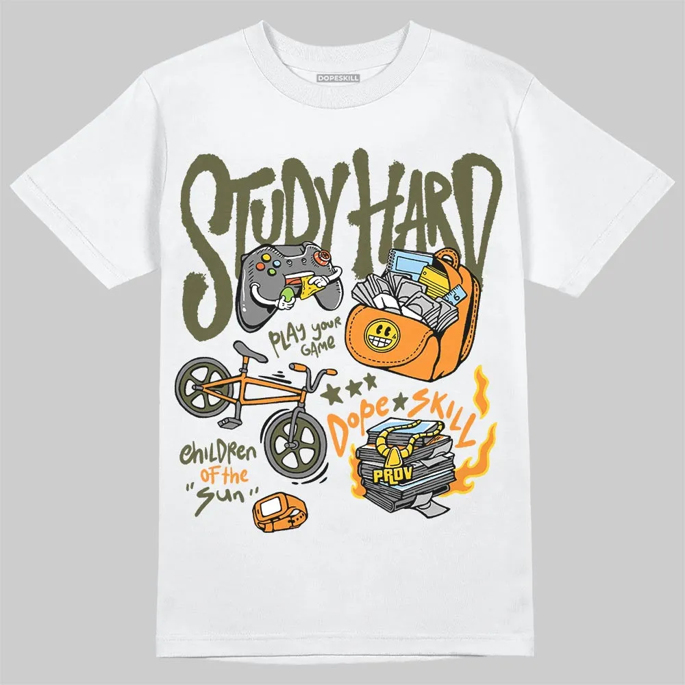 Olive Collection DopeSkill T-Shirt Study Hard Graphic sold by DopeSkill