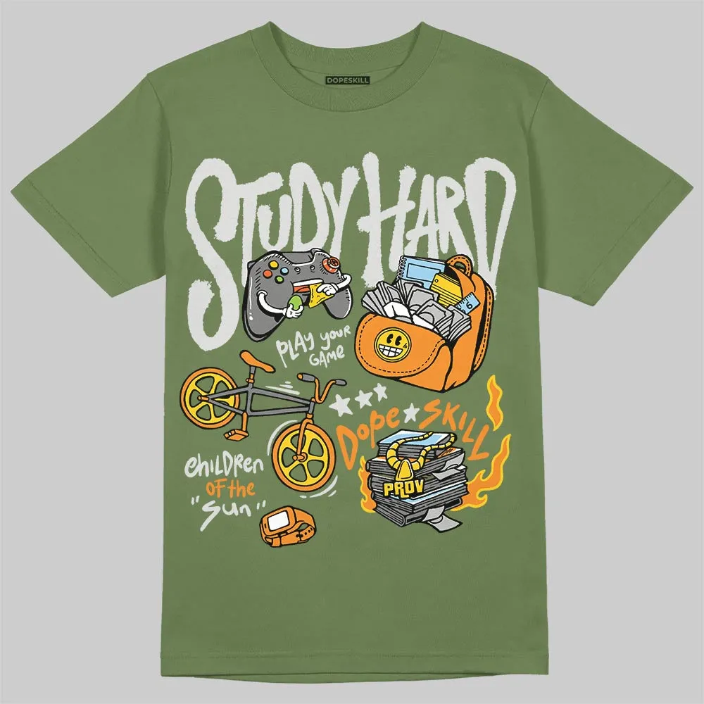 Olive Collection DopeSkill T-Shirt Study Hard Graphic sold by DopeSkill product image thumbnail 3