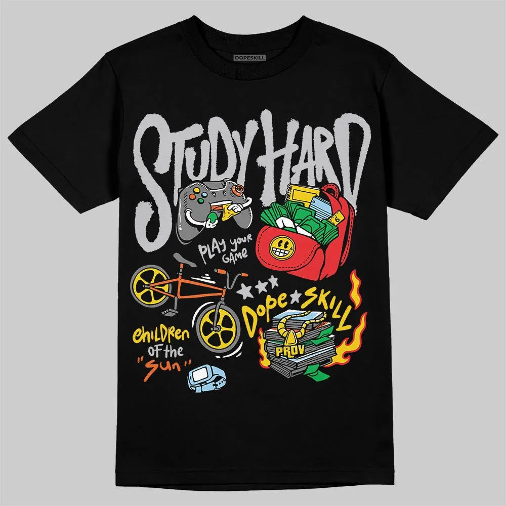 Grey Collection DopeSkill T-Shirt Study Hard Graphic sold by DopeSkill product image thumbnail 2