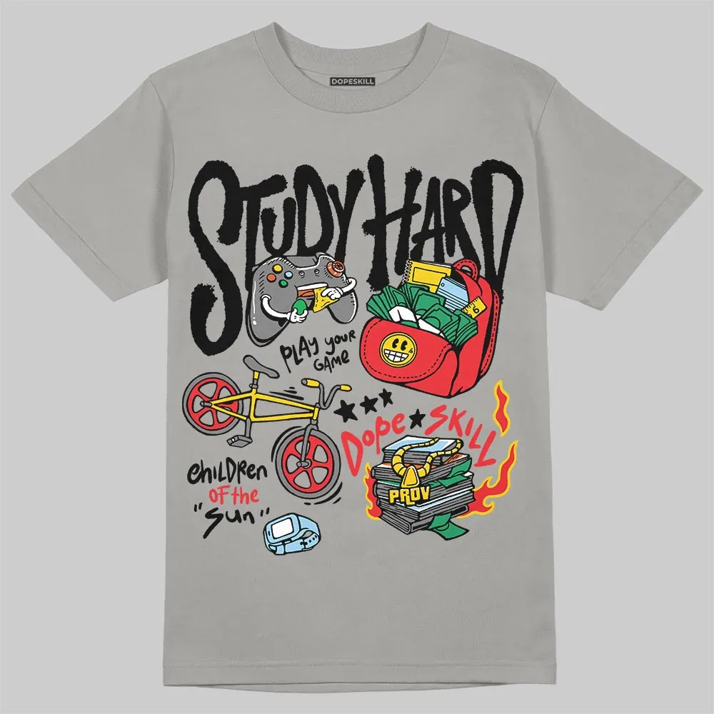 Grey Collection DopeSkill T-Shirt Study Hard Graphic sold by DopeSkill product image thumbnail 3