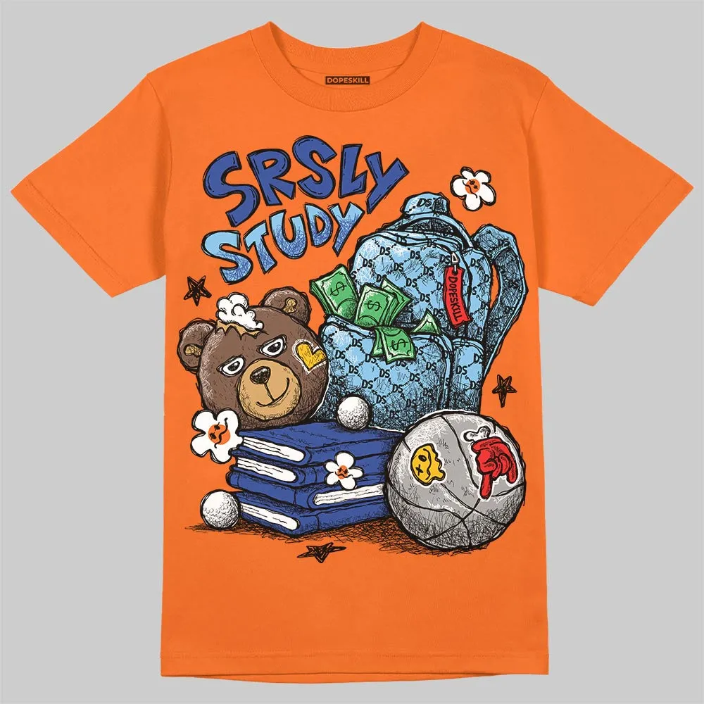 Orange Black White DopeSkill T-Shirt SRSLY Study Graphic sold by DopeSkill product image thumbnail 3
