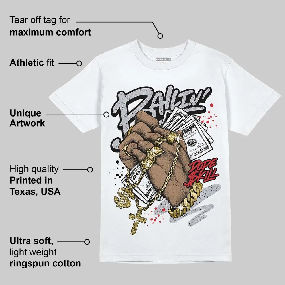 White Cement 4s DopeSkill T-Shirt Always Ballin' Graphic sold by DopeSkill product image thumbnail 3