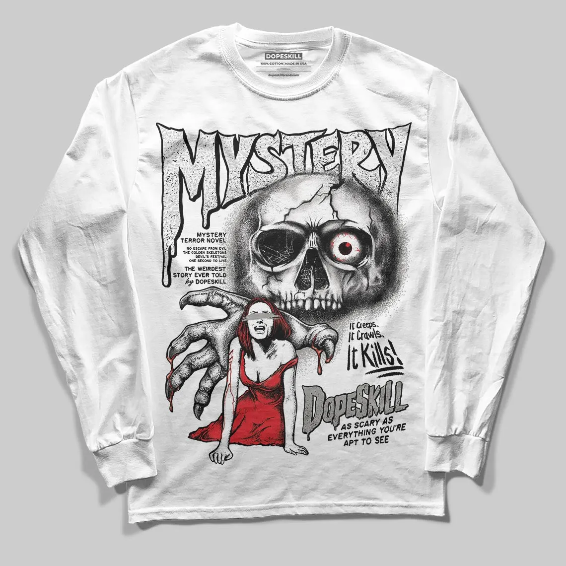 Pure Money 3s DopeSkill Long Sleeve T-Shirt Mystery Ghostly Grasp Graphic sold by DopeSkill product image thumbnail 2