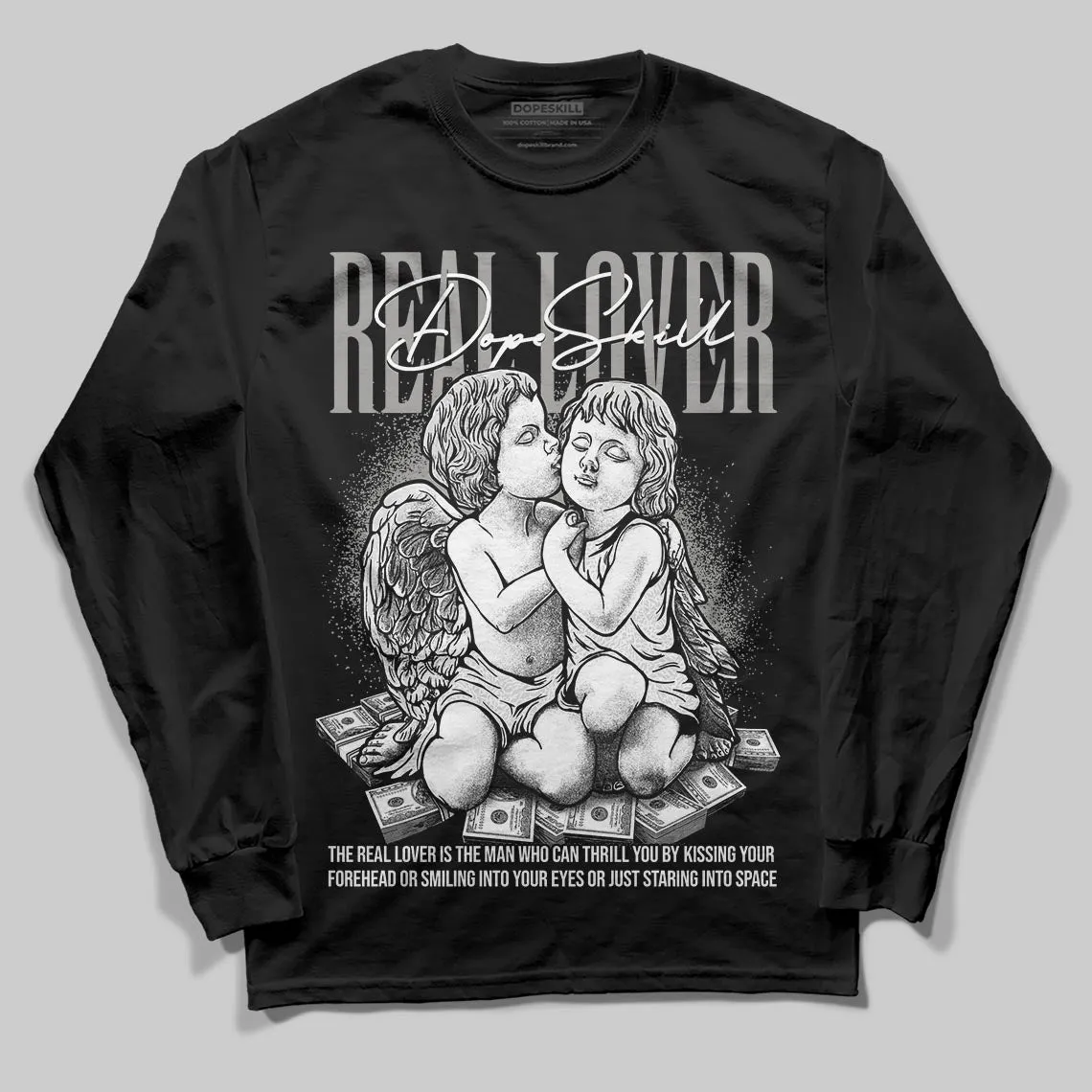 Pure Money 3s DopeSkill Long Sleeve T-Shirt Real Lover Graphic sold by DopeSkill