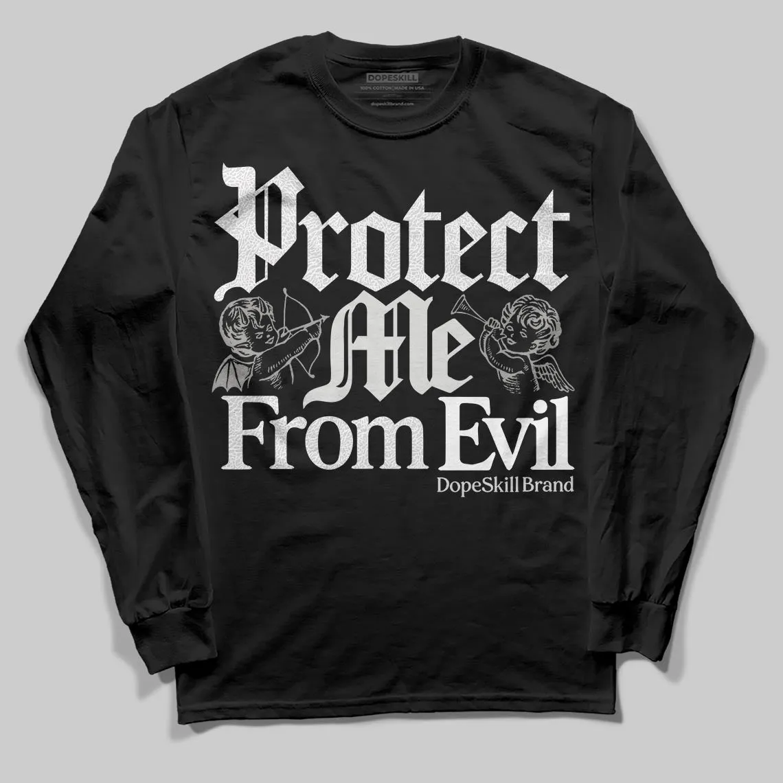 Pure Money 3s DopeSkill Long Sleeve T-Shirt Protect Me From Evil Graphic sold by DopeSkill