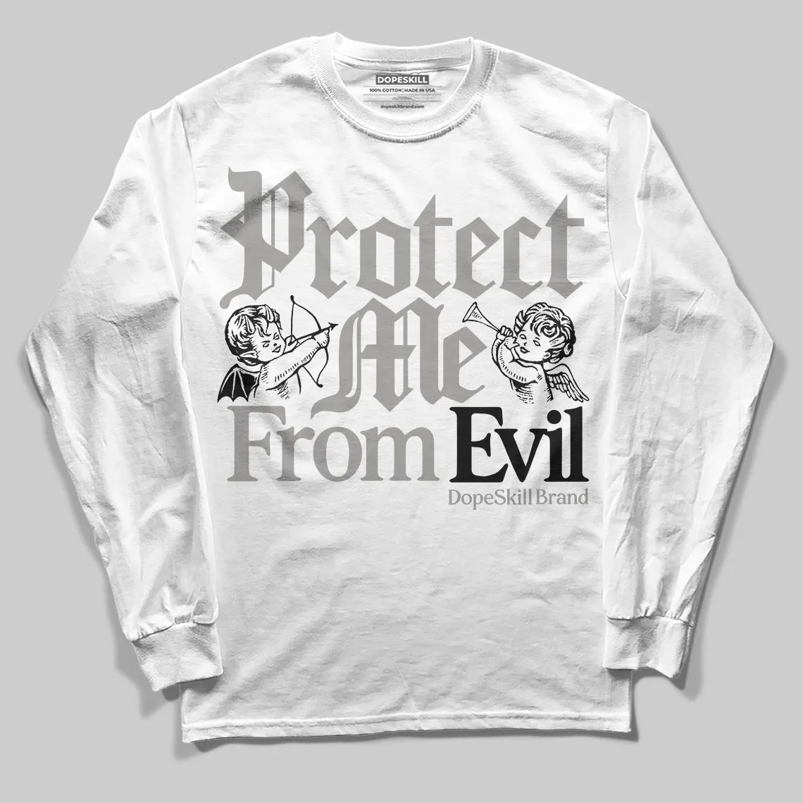 Pure Money 3s DopeSkill Long Sleeve T-Shirt Protect Me From Evil Graphic sold by DopeSkill product image thumbnail 2