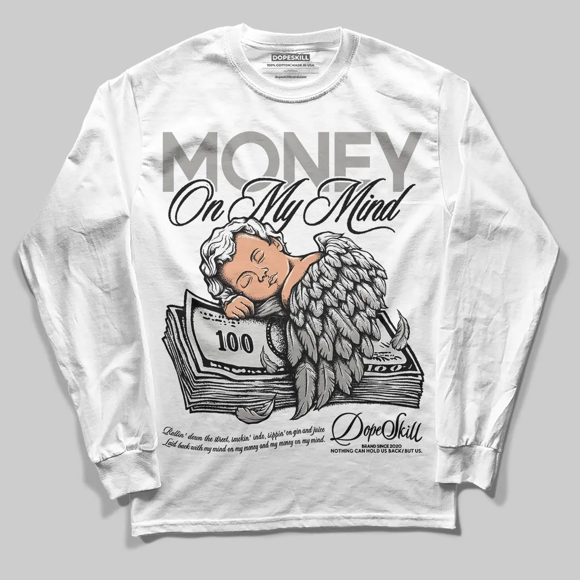 Pure Money 3s DopeSkill Long Sleeve T-Shirt MOMM Graphic sold by DopeSkill product image thumbnail 2