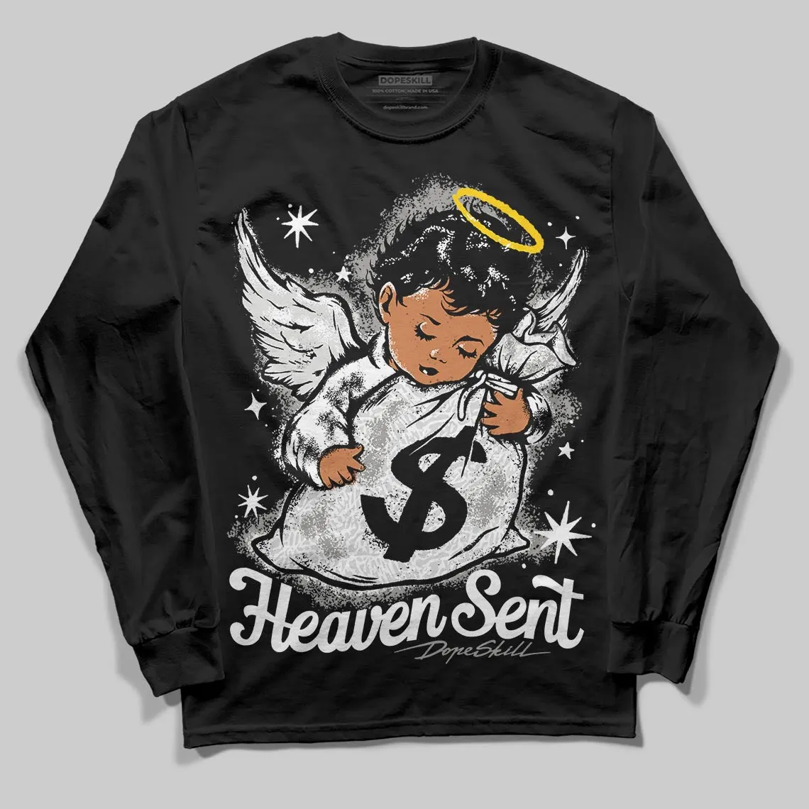 Pure Money 3s DopeSkill Long Sleeve T-Shirt Heaven Sent Graphic sold by DopeSkill