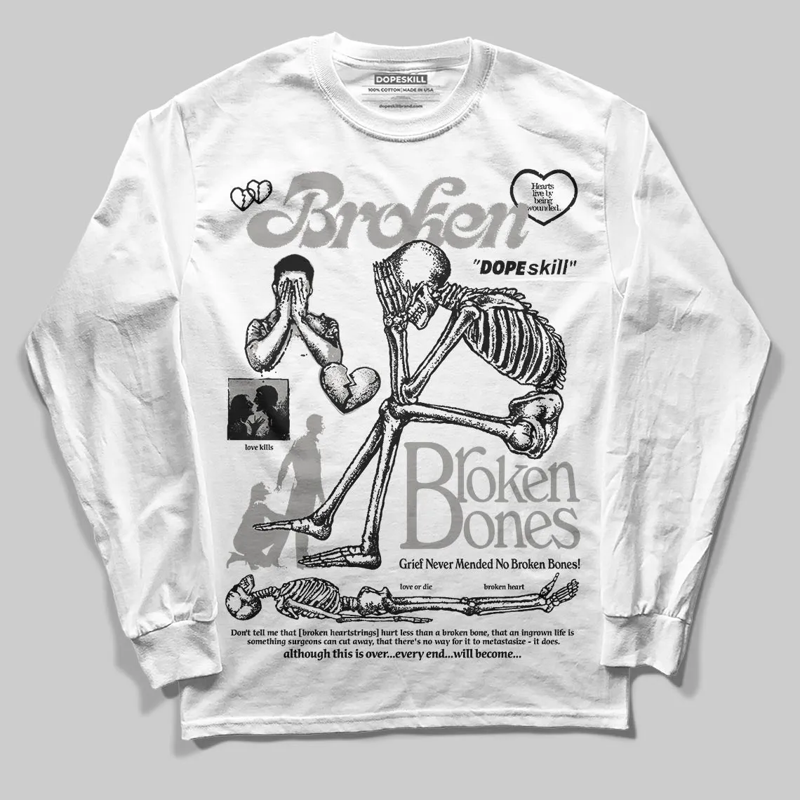 Pure Money 3s DopeSkill Long Sleeve T-Shirt Broken Bones Graphic sold by DopeSkill product image thumbnail 2