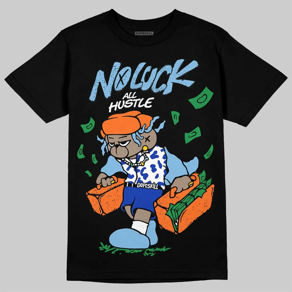University Blue Collection DopeSkill T-Shirt No Luck, All Hustle Graphic sold by DopeSkill product image thumbnail 2