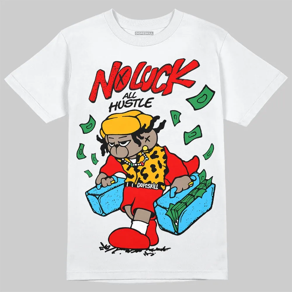 Red Collection DopeSkill T-Shirt No Luck, All Hustle Graphic sold by DopeSkill product image thumbnail 2